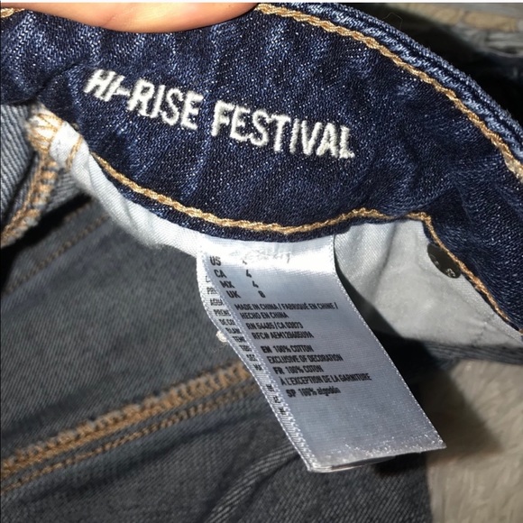 High rise festival American eagle shorts w/lace - Picture 3 of 5